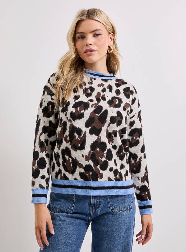DOROTHY PERKINS Leopard Knitted Jumper XL